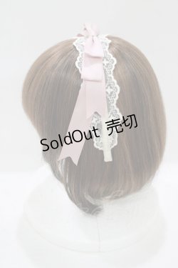 画像2: axes femme kawaii / レースリボンカチューシャ  ピンク H-25-08-06-066-AX-AC-NS-ZH