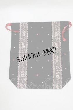 画像2: Innocent World / ナイトベアーまち付き巾着  ブラック H-25-08-06-070-IW-ZA-NS-ZH