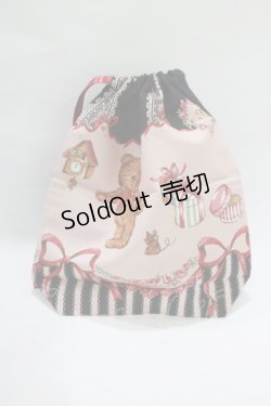 画像3: Innocent World / ナイトベアーまち付き巾着  ブラック H-25-08-06-070-IW-ZA-NS-ZH