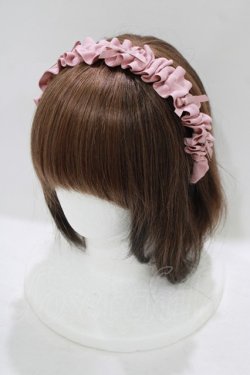 画像1: m petit by misako / AMギャザーカチューシャ  ピンク H-25-08-06-075-LO-AC-NS-ZH