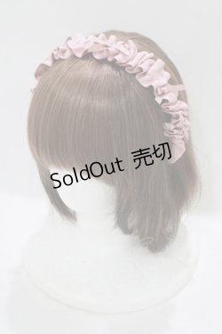 画像1: m petit by misako / AMギャザーカチューシャ  ピンク H-25-08-06-075-LO-AC-NS-ZH