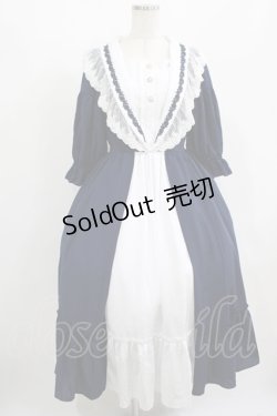 画像1: axes femme kawaii / マリアンヌワンピース M ネイビー H-25-08-06-007-AX-OP-NS-ZH