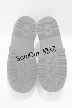 画像4: DearMyLove / 厚底メイドフリルシューズ 24.5cm ブラックエナメル H-25-08-06-078-EL-SH-NS-ZH