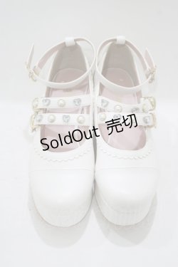 画像1: LIZ LISA / トゥーシューズ風厚底パンプス L（24.5cm） オフ H-25-08-06-080-LO-SH-NS-ZH