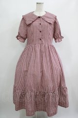 m petit by misako / AM*ギンガムCHKワンピース LL レッド H-25-08-06-008-LO-OP-NS-ZH