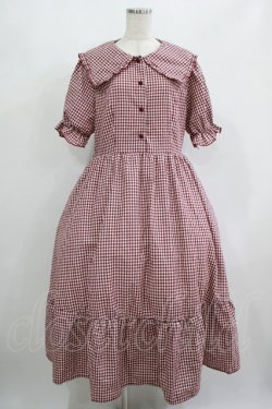 画像1: m petit by misako / AM*ギンガムCHKワンピース LL レッド H-25-08-06-008-LO-OP-NS-ZH