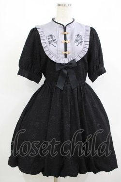 画像1: Amavel / Oriental Rose チャイナバルーンワンピース Free ブラック H-25-08-06-017-CA-OP-NS-ZH