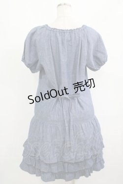 画像3: PINK HOUSE / ピンタックダンガリーワンピース Free ブルー H-25-08-06-018-LO-OP-NS-ZH