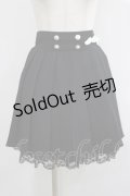 Jamie エーエヌケー / 裾レースプリーツスカート M ブラック H-25-08-06-020-LO-SK-NS-ZH