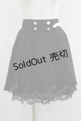 Jamie エーエヌケー / 裾レースプリーツスカート M ブラック H-25-08-06-020-LO-SK-NS-ZH
