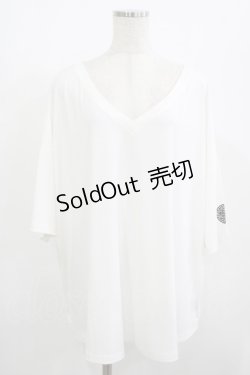 画像1: Qutie Frash / Vネックトップス  白 H-25-08-07-030-QU-TO-KB-ZH
