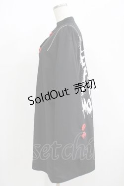 画像2: REFLEM / ショルダーZIPチャイナシャツ  黒×赤 H-25-08-07-031-PU-BL-KB-ZH