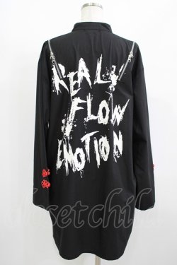 画像3: REFLEM / ショルダーZIPチャイナシャツ  黒×赤 H-25-08-07-031-PU-BL-KB-ZH
