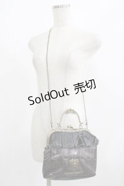画像1: ATELIER PIERROT / ディズニー『Alice in wonderland』がま口バッグ  ブラック H-25-08-07-034-EL-BG-KB-ZH