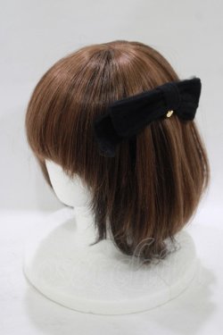 画像1: MILK / リボンバレッタ  ブラック H-25-08-07-079-ML-AC-KB-ZH