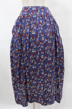 画像1: Jane Marple Dans Le Salon / Dance With Roses Drawstring Skirt  ネイビー H-25-08-07-1042-JM-SK-KB-ZH