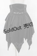 NieR Clothing / ハイウエストイレギュラースカート  黒 H-25-08-07-1043-PU-SK-KB-ZH