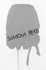 MIHO MATSUDA / ピンストライプリボンスカート  黒 H-25-08-07-1044-GO-SK-KB-ZH