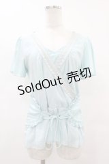 Rozen Kavalier / ドビードットレイヤード風トップス  サックス H-25-08-07-1052-OO-TO-KB-ZH
