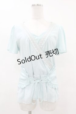 画像1: Rozen Kavalier / ドビードットレイヤード風トップス  サックス H-25-08-07-1052-OO-TO-KB-ZH