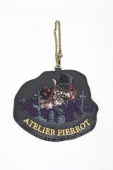 ATELIER PIERROT / パスケース  黒 H-25-08-07-1011-EL-ZA-KB-ZH