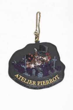 画像1: ATELIER PIERROT / パスケース  黒 H-25-08-07-1012-EL-ZA-KB-ZH