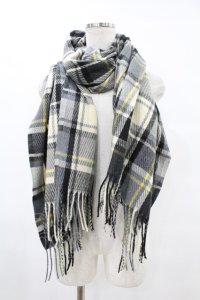 NieR Clothing / チェックストール  グレー H-25-08-07-1017-PU-ZA-KB-ZH