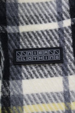 画像2: NieR Clothing / チェックストール  グレー H-25-08-07-1017-PU-ZA-KB-ZH