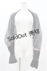 Rozen Kavalier / 異素材切替ケープストール  黒 H-25-08-07-1020-OO-ZA-KB-ZH