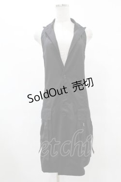画像1: BPN FOR MEN / ホルターロングベスト  黒 H-25-08-07-1030-GO-TO-KB-ZH