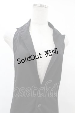 画像4: BPN FOR MEN / ホルターロングベスト  黒 H-25-08-07-1030-GO-TO-KB-ZH