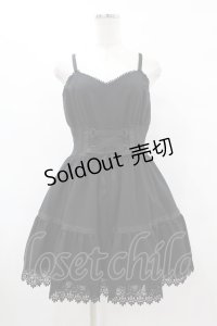 MIHO MATSUDA / 裾レースレースアップワンピース  黒 H-25-08-07-1031-GO-OP-KB-ZH