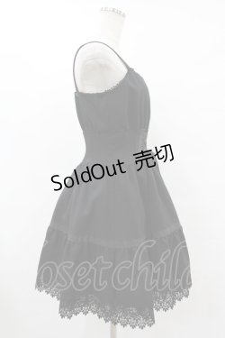 画像3: MIHO MATSUDA / 裾レースレースアップワンピース  黒 H-25-08-07-1031-GO-OP-KB-ZH