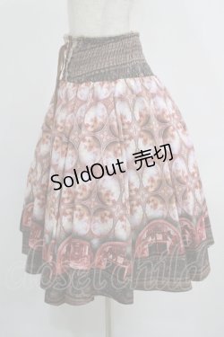 画像2: OZZ ANGELO / 宗教画プリントスカート  茶 H-25-08-07-007-OO-SK-KB-ZH