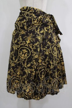画像1: Jane Marple Dans Le Salon / Marie Antoinetteのwrapped skirt  黒 H-25-08-07-010-JM-SK-KB-ZH