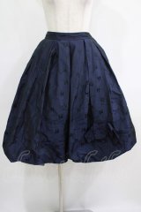 Jane Marple / Memory ribbon Jacquardリボンスカート  紺 H-25-08-07-011-JM-SK-KB-ZH