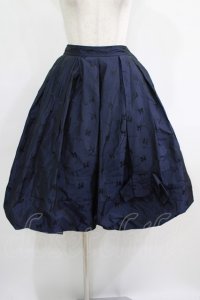 Jane Marple / Memory ribbon Jacquardリボンスカート  紺 H-25-08-07-011-JM-SK-KB-ZH