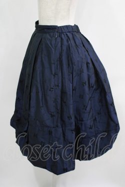 画像2: Jane Marple / Memory ribbon Jacquardリボンスカート  紺 H-25-08-07-011-JM-SK-KB-ZH