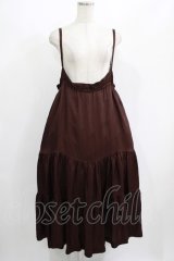 Jane Marple Dans Le Salon / ヴィンテージツイルストラップスカート  chocolate H-25-08-07-012-JM-SK-KB-ZH