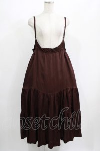 Jane Marple Dans Le Salon / ヴィンテージツイルストラップスカート  chocolate H-25-08-07-012-JM-SK-KB-ZH