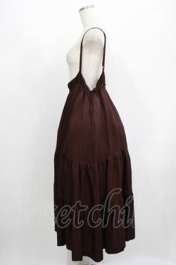 画像2: Jane Marple Dans Le Salon / ヴィンテージツイルストラップスカート  chocolate H-25-08-07-012-JM-SK-KB-ZH