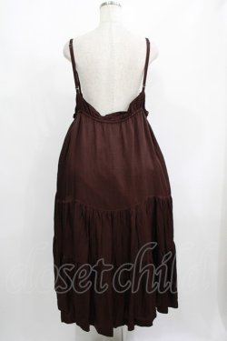 画像3: Jane Marple Dans Le Salon / ヴィンテージツイルストラップスカート  chocolate H-25-08-07-012-JM-SK-KB-ZH