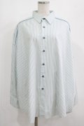 MILKBOY / BIGシャツ  サックスストライプ H-25-08-07-025-MB-BL-KB-ZH