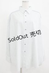 MILKBOY / BIGシャツ  サックスストライプ H-25-08-07-025-MB-BL-KB-ZH