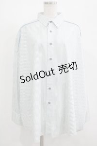 MILKBOY / BIGシャツ  サックスストライプ H-25-08-07-025-MB-BL-KB-ZH