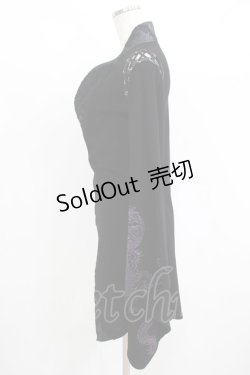 画像2: Qutie Frash / 着物カーデ  黒×紫 H-25-08-07-027-QU-TO-KB-ZH