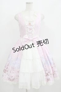 BABY,THE STARS SHINE BRIGHT / 雪の女王〜妖精が舞い降りる白い国〜柄プリンセスジャンパースカート Free ピンク H-25-08-08-001-BA-OP-NS-ZH