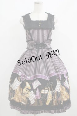 画像1: metamorphose / Brass band cat衿付ジャンパースカート Free パープル H-25-08-08-003-ME-OP-NS-ZH