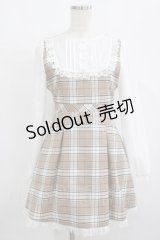 evelyn / ハートボタンチェックミニワンピース Free ベージュ H-25-08-08-025-LO-OP-NS-ZH
