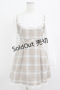 evelyn / ハートボタンチェックミニワンピース Free ベージュ H-25-08-08-025-LO-OP-NS-ZH